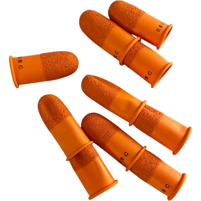 Buzzufy Антибактериални кожени и гумени пръстови капачки размер c, 10 броя