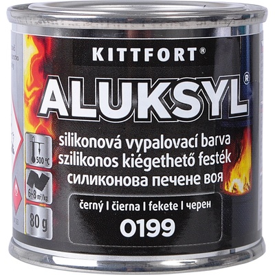 Kittfort Aluksyl Vypalovací silikonová žáruvzdorná barva 0199 černá, 80 g – Hledejceny.cz