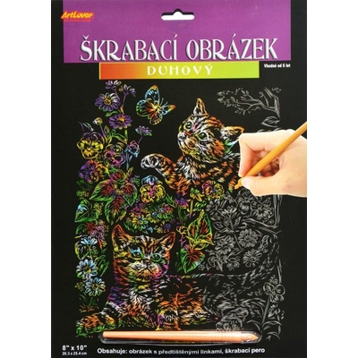 SMT Creatoys Škrabací obrázek duhový Kočky