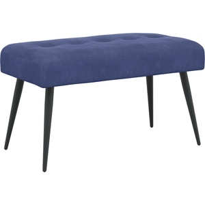 vidaXL Пейка с копчета Полицейско синьо 80 x 40 x 46 см Кадифе (42038527)
