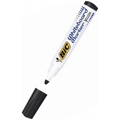 BIC Маркер BIC Velleda 1701, черен, от 1.3 до 2.5 mm, за бяла дъска, цената е за 1бр. (продава се в опаковка от 12бр. ) (OK4692)