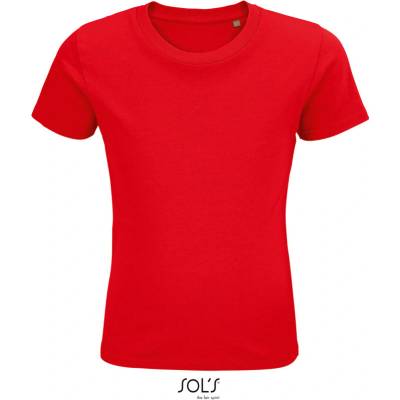 SOL's Collection Tričko Pioneer Kids, bio bavlna, dětské, krátký rukáv COT25357800487-red Červená 10 roků