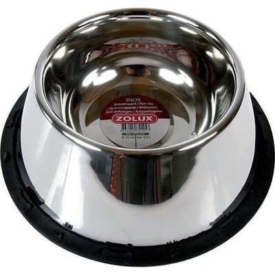 ZOLUX Miska inox s gumou pro psy s dlouhéma ušima 25 cm 0.98 L – Zboží Dáma