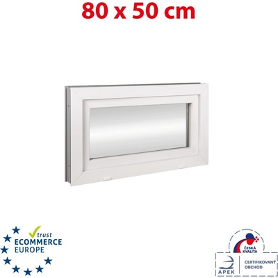 Okna Hned Plastové okno 800 x 500 mm bílé sklopné