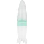 KikkaBoo Силиконово шише за хранене с лъжичка Kikkaboo - Rocket, Mint, 90 ml (31302020065)
