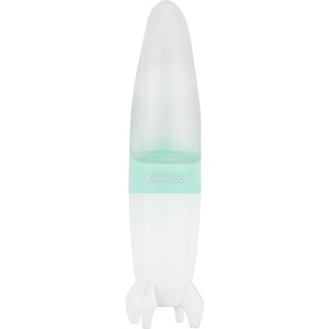 KikkaBoo Силиконово шише за хранене с лъжичка Kikkaboo - Rocket, Mint, 90 ml (31302020065)