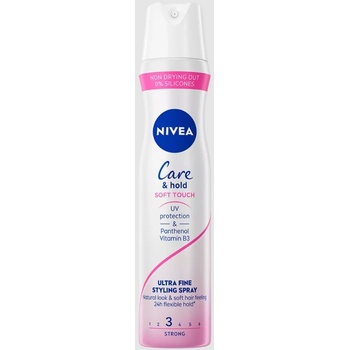 NiveaCare & Hold Soft Touch 4 lak na vlasy 250 ml