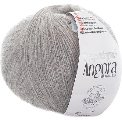 Příze Angora Merino 2120 šedá melange