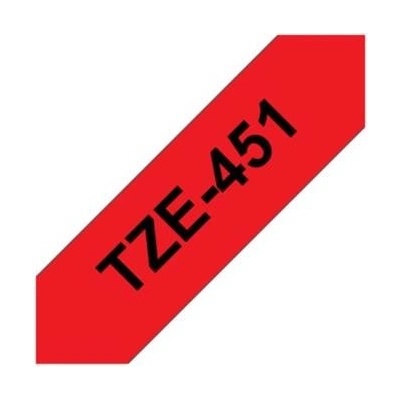 Brother - TZe-451, červená/ černá - 1ks (24mm, lamin.) TZE451