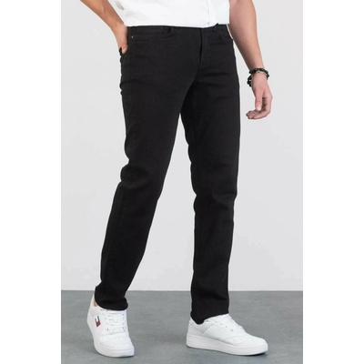 Dewberry 23648 Regular Fit Stretchy Hlt Denim Mens Jeans-BLACK černá