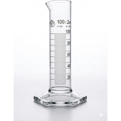 Simax Odmerný valec sklenený, trieda presnosti B, nízky 100ml