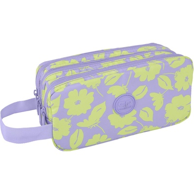 COOLPACK Несесер Cool Pack Primus - Flores Lila, с 3 ципа и дръжка (F060913)