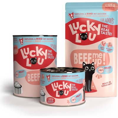 LUCKY LOU Lifestage pre Mačky Adult - Hydina a Hovädzie - 800 g