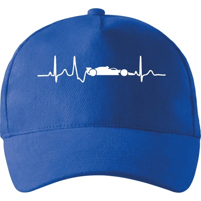 EKG formula so zahnutým šiltom a látkovou sponou Kráľovská modrá
