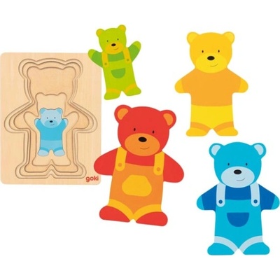 Goki vrstvené puzzle medvídek