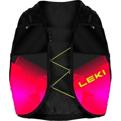 Leki Раница за трейл бягане Leki Trail Running Quiver Vest 6 Trail running backpack - Black / Bright Red / Neonpink - размер L/XL (504-1381-0112)