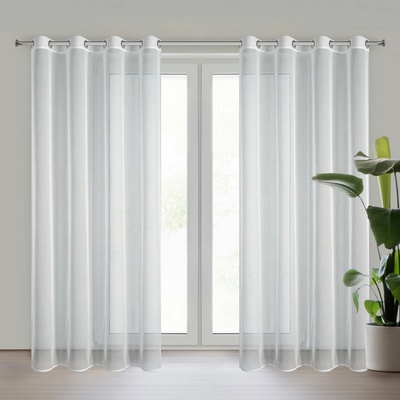 EUROFIRANY ZÁCLONA NA KRÚŽKOCH ABI1 140X250 CM BIELA