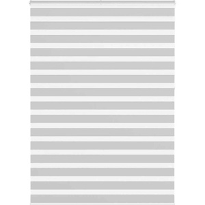 vidaXL Зебра щора, светло сива, 155x230 см, ширина на плата 150, 9 см, полиестер (4014506)
