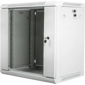 Lanberg rack cabinet 19" wall-mount 12U - 600x450 for self-assembly (flat pack), grey (WF01-6412-10S)