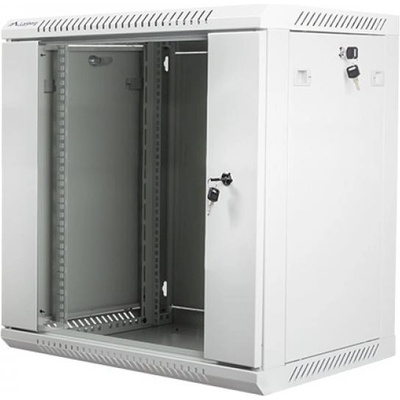 Lanberg rack cabinet 19" wall-mount 12U - 600x450 for self-assembly (flat pack), grey (WF01-6412-10S)