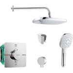 SANITINO - Душ комплект с термостат и тяло за вграждане Hansgrohe, аксесоари kielle, хром SANI21HKK024 (SANI21HKK024)