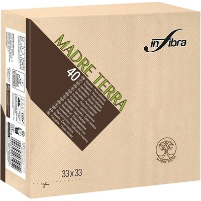 Infibra Papírové ubrousky BIO-EKO New béžová 2V 33x33cm 40ks