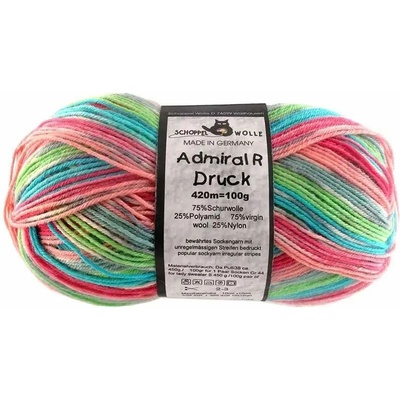 Schoppel wolle Admiral R Druck 1745 Gras-Rosa-Türkis