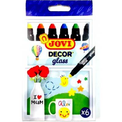 Voskovky na sklo JOVI Jovidecor Glass Neon 4 barvy – Zboží Dáma