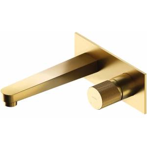 Omnires Вграден смесител за умивалник Omnires Contour, матово златист, с вградено тяло (CT8015GLB)