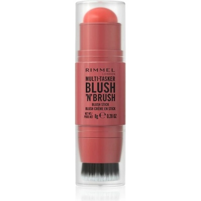 Rimmel Multi-Tasker Blush'N'brush lícenka v tyčinke so štetcom 250 Coral Dust 8 g
