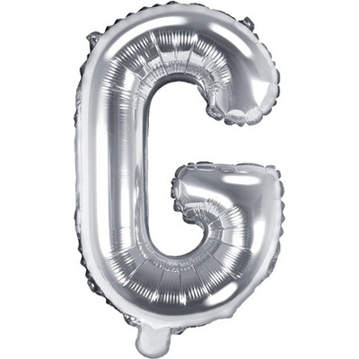 PartyDeco Foliové písmeno G stříbrné 35 cm