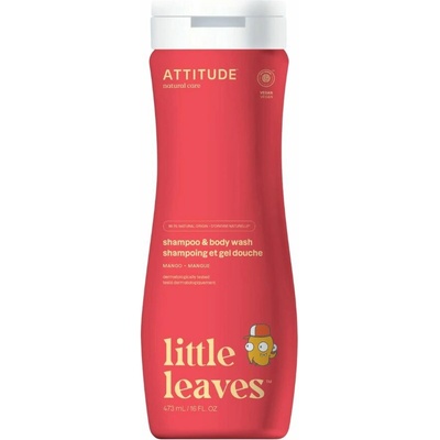 ATTITUDE Little leaves Bio Spectra Dětské tělové mýdlo a šampon 2v1 s vůní manga 473 ml