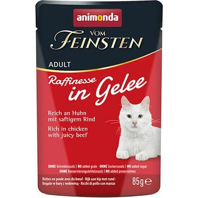 Animonda Vom Feinsten Adult Raffinesse v želé bohaté na kuracie s hovädziem 85 g