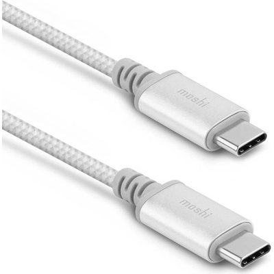 Moshi USB-C кабел за Macbook и устройства с USB-C (100см) - Moshi Integra USB-C 60W Charge Cable (светлосив) (810648019650)