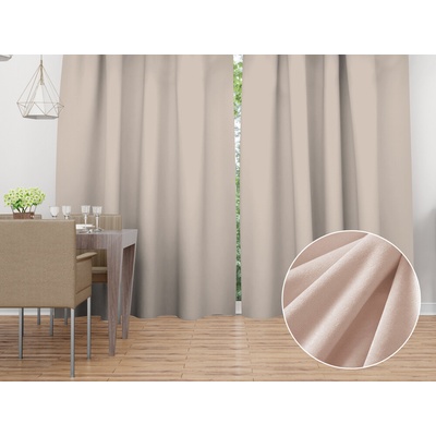 Biante Zamatový záves Velvet Prémium SVP-020 Béžový - šírka 270 cm 270x200 cm