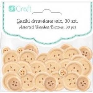 Dalprint Natural wooden buttons 30pcs