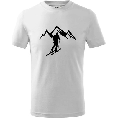Skialp výlet na hory tričko detské biela