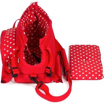 Iridog Carrie 5 Taška na psa červená s puntíky 31 x 24 x 46 cm