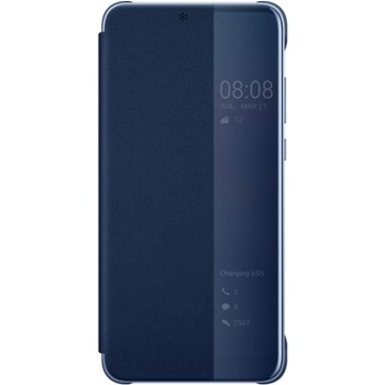 Huawei Smart View Cover - оригинален кожен калъф за Huawei P20 (син)