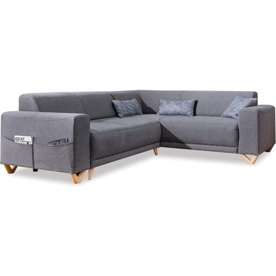 Miuform Сив разтегателен/с място за съхранение ъглов диван (десен ъгъл/L форма) Classy Sophie - Miuform (BE374LIN18)