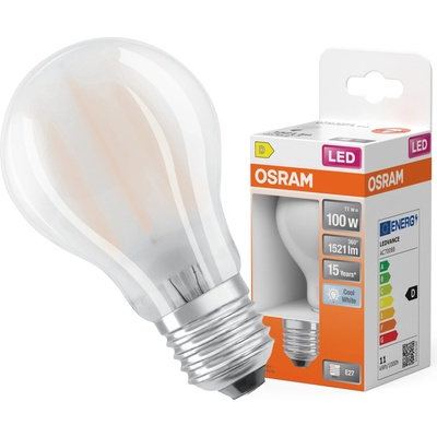 Osram LED žárovka klasik, 11 W, 1521 lm, neutrální bílá, E27 LED STAR CL A GL FR 100 NON-DIM 1