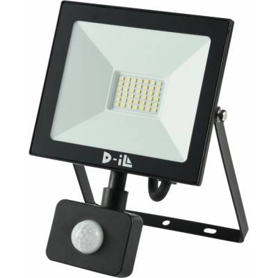 D-iL Led ПРОЖЕКТОР СЪС СЕНЗОР d-il 80609 ip44 30w 3350lm 120° 6000k ЧЕРЕН (80609)