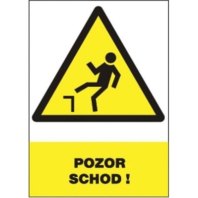 ČERVA Tabulka bezpečnostní - Pozor schod! 9903000699999