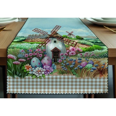 Mondo Italia Veľkonočný gobelínový behúň Veterný mlyn MI08 Viacfarebná 45x140 cm