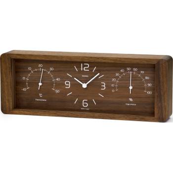 Lemnos Часовник с термометър и хигрометър Yokan орех (LC11-06 BW)