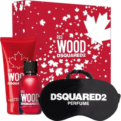 Dsquared2 Red Wood EDT 50 ml + sprchový gel 100 ml + maska na spaní dárková sada