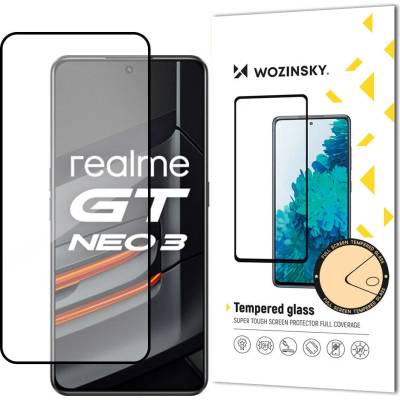 Wozinsky Скрийн протектор от закалено стъкло Wozinsky, пълно покритие, с рамка, за Realme GT Neo 3, черен (9145576260692)