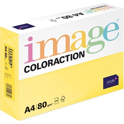 Image Coloraction A4 80 g papír barevný pastelový žlutý 500 listů