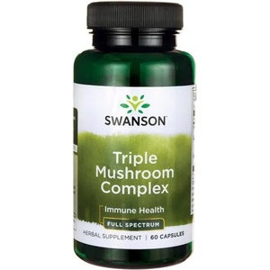 Swanson Full Spectrum Triple Mushroom Complex, 60 капсули, Swanson (SW1386)