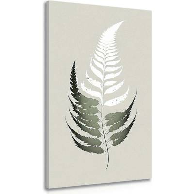 Obraz lístek z kapradiny s nádechem minimalismu - 60x120